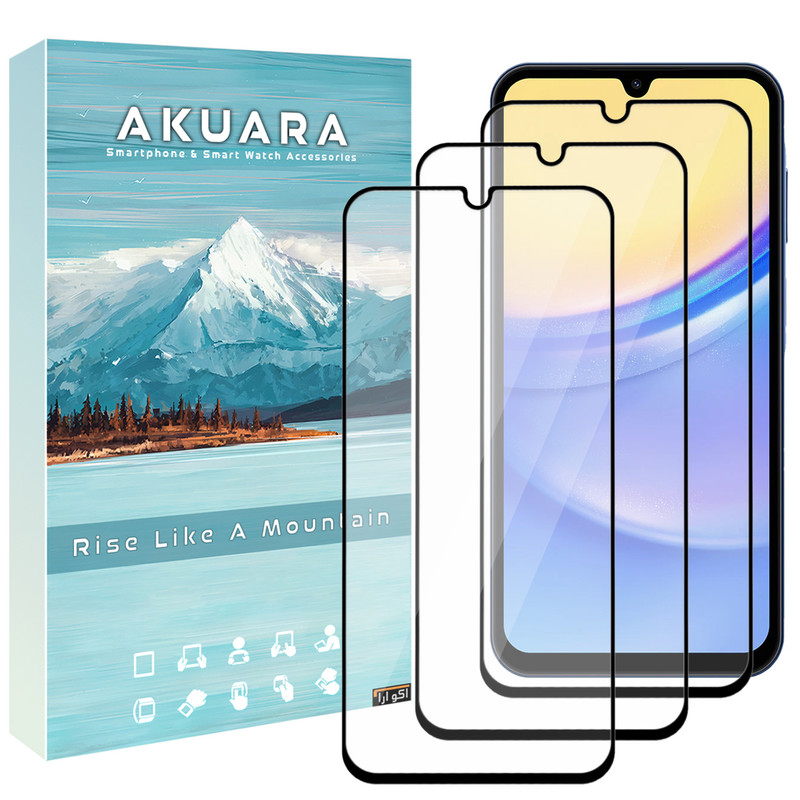 محافظ صفحه نمایش آکوآرا مدل Full AKU fl3 مناسب برای گوشی موبایل سامسونگ Galaxy M10 مجموعه سه عددی  