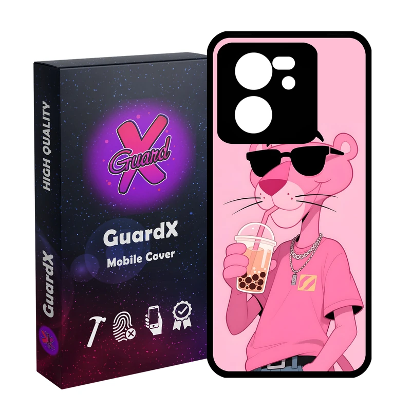 کاور گارد ایکس طرح پلنگ صورتی مدل 11063 مناسب برای گوشی موبایل شیائومی 13T/13T Pro/Redmi K60 Ultra