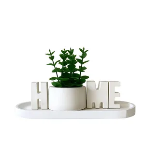 گلدان به همراه گل مصنوعی مدل HOME