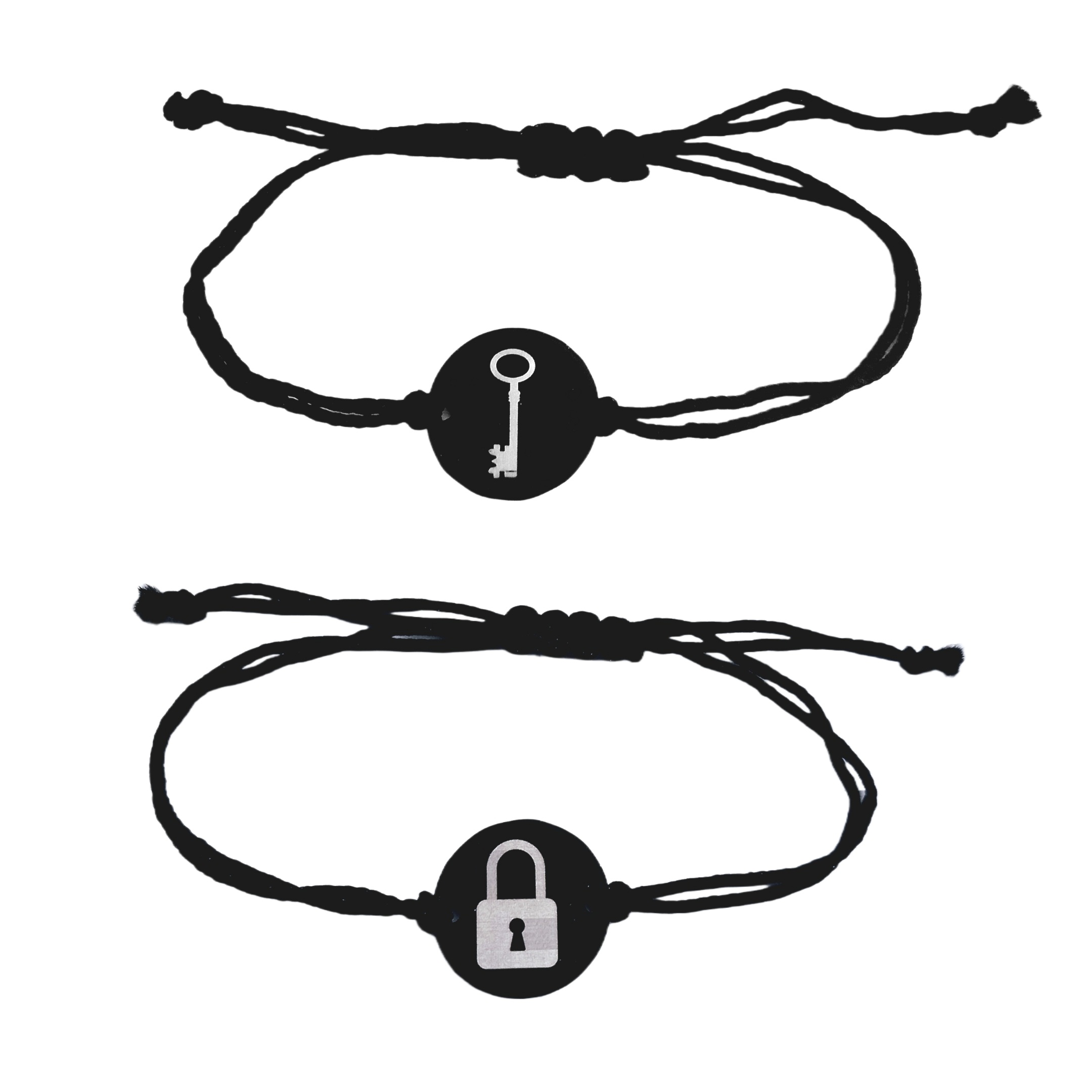 دستبند مدل دوستی قفل و کلید بسته 2 عددی