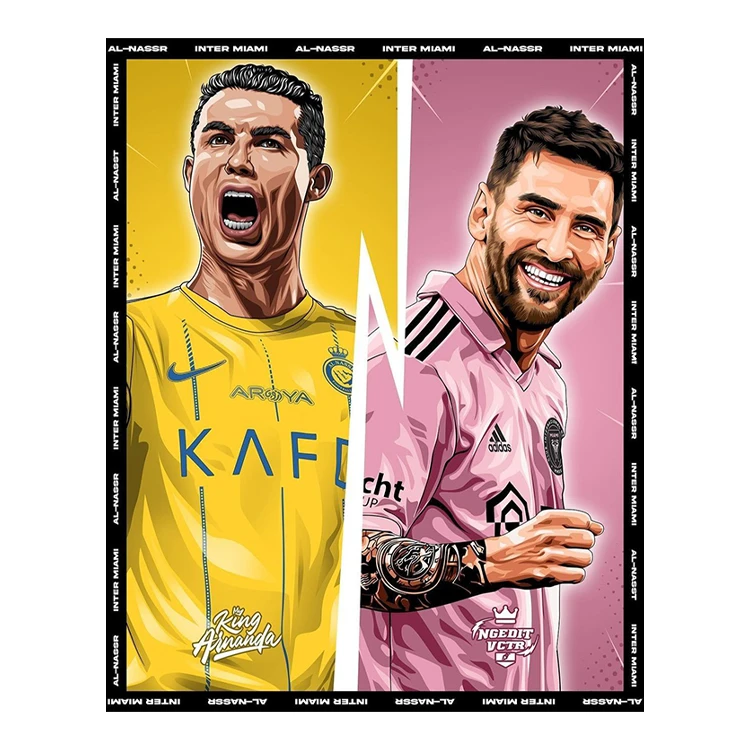 استیکر پارچه و لباس پاد آفرین مدل مسی ورونالدو کد 607