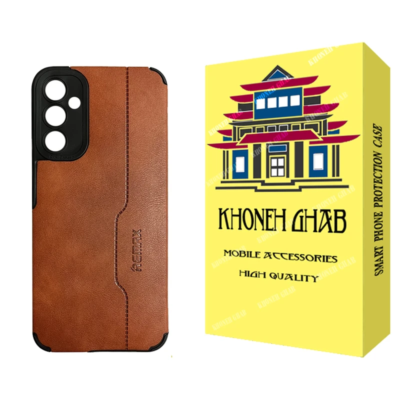 کاور خونه قاب مدل چرم طرح REMAX مناسب برای گوشی موبایل سامسونگ Galaxy A24 4G