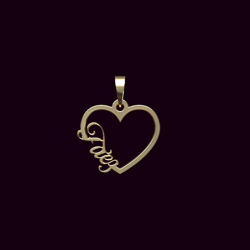 آویز گردنبند طلا 18 عیار زنانه مدوپد مدل اسم فائز faez کد PB1-10173