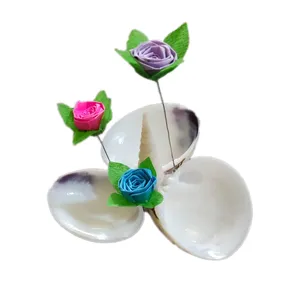 استند جواهرات مدل صدف Junk Art سه گل کد MK129