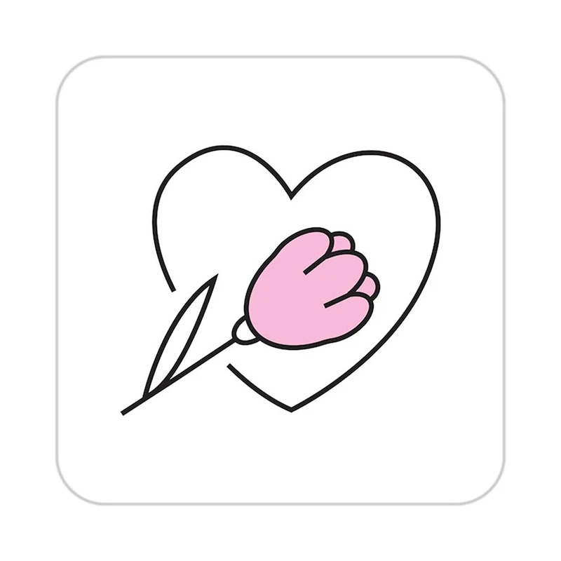 زیر لیوانی کاکتی طرح عاشقانه مدل mp40211