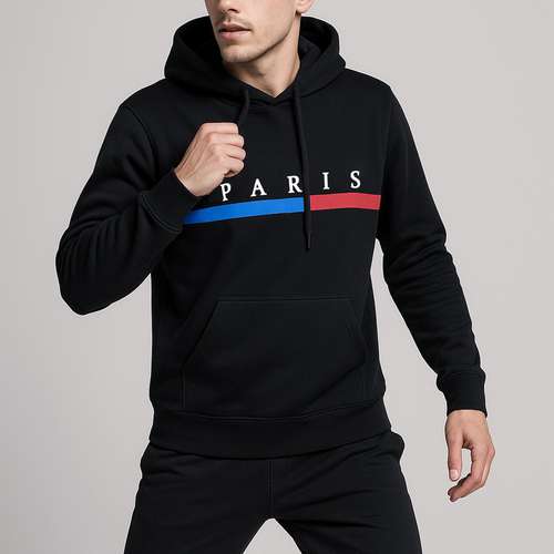 هودی مردانه مادر مدل هیلتون رنگ مشکی