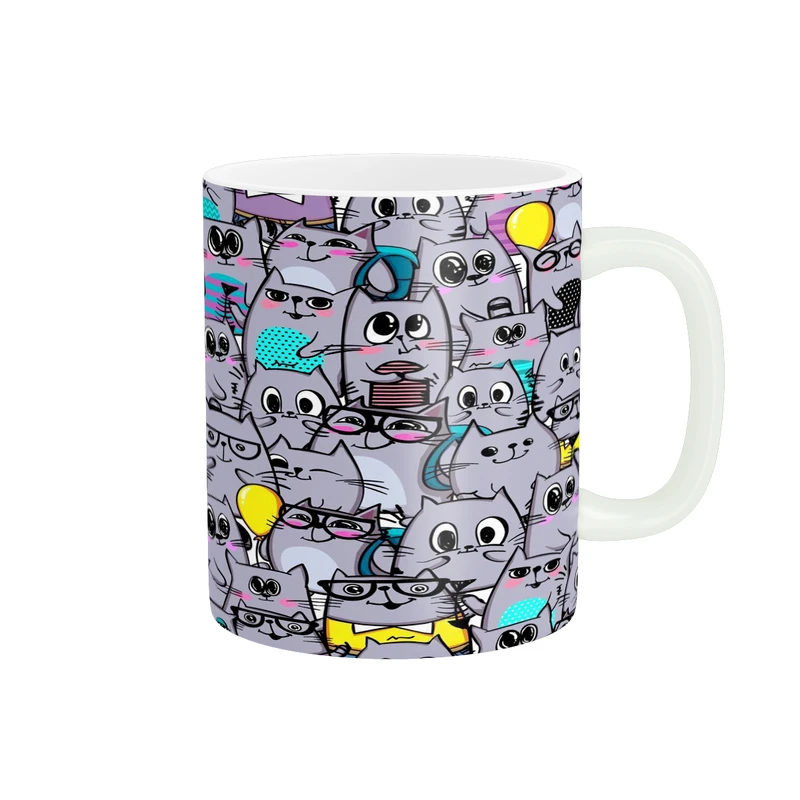 ماگ پادآفرین مدل فانتزی طرح گربه کیوت و بامزه کد p9956