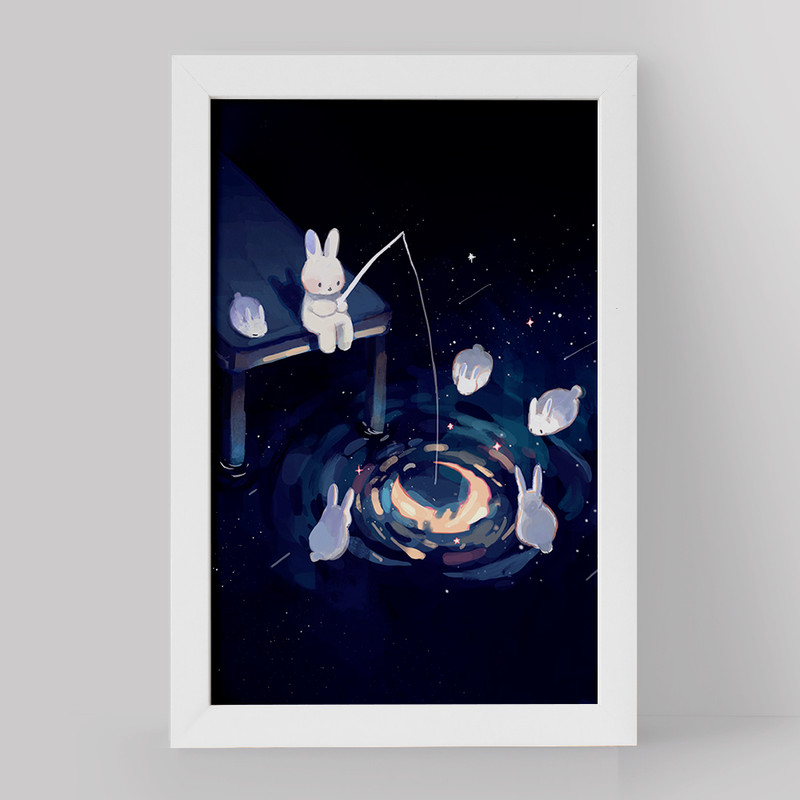 تابلو خندالو مدل خرگوش حیوانات بامزه کد 21068