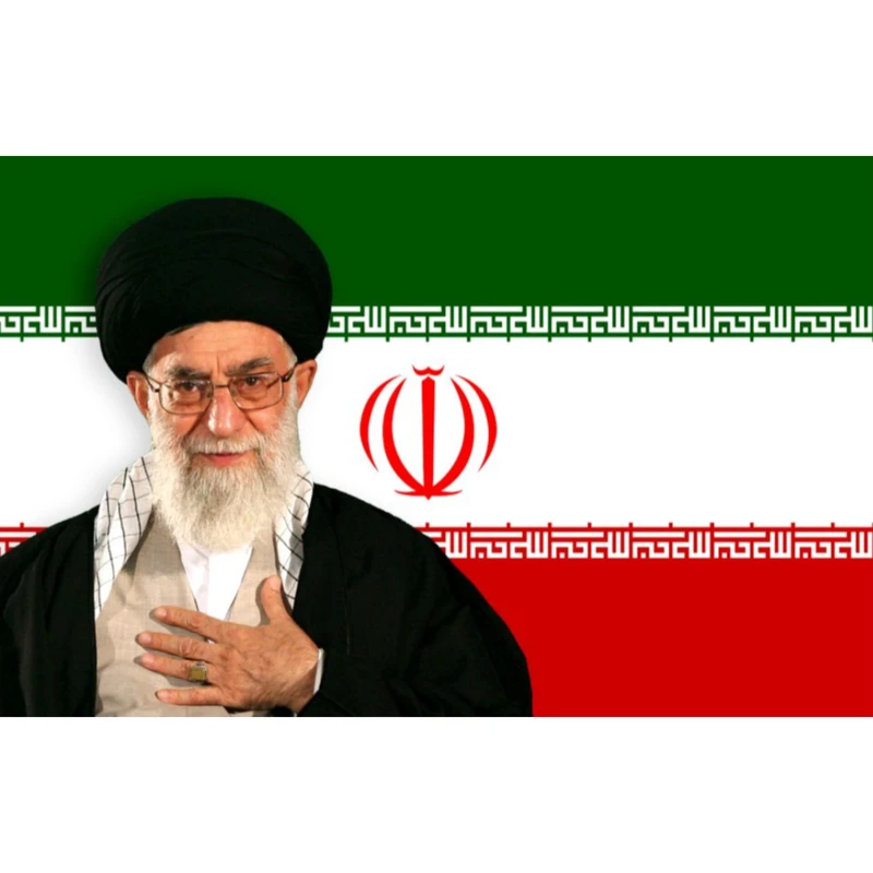 پرچم طرح ایران رهبر شهید مدل 010