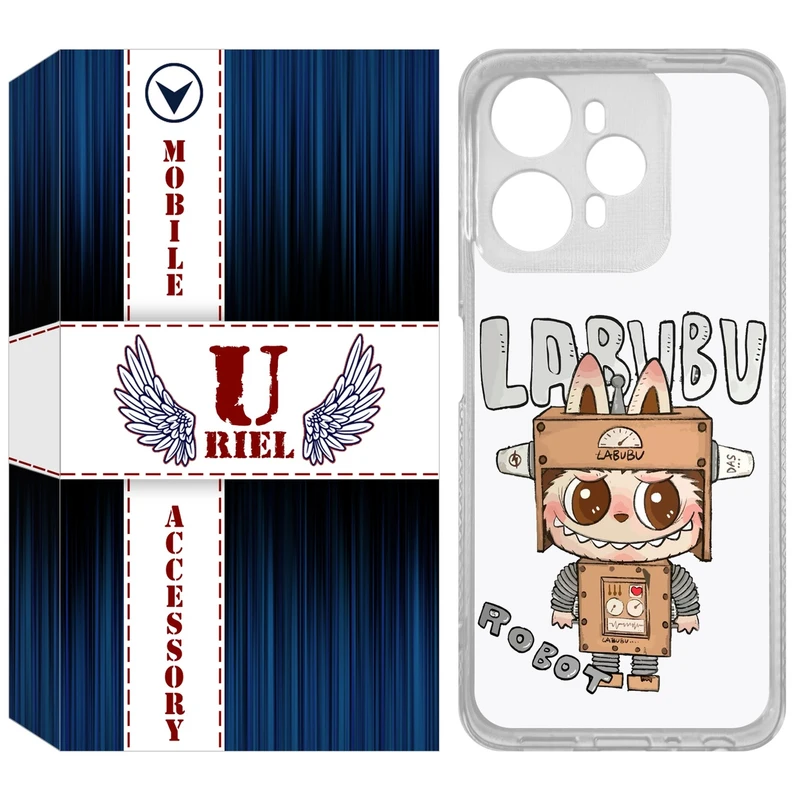 کاور یوریل مدل Clear کد 121 طرح لبوبو Labubu مناسب برای گوشی موبایل وکال V1 / V1 Plus