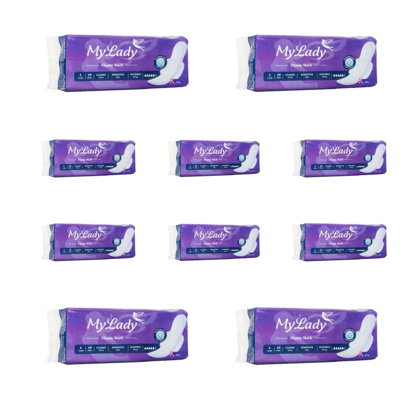 نوار بهداشتی مای لیدی مدل Classic Thick مجموعه 10 عددی