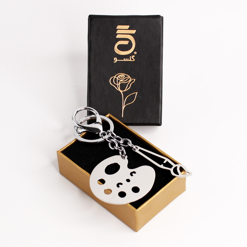 جاکلیدی گلسو مدل پالت و قلمو