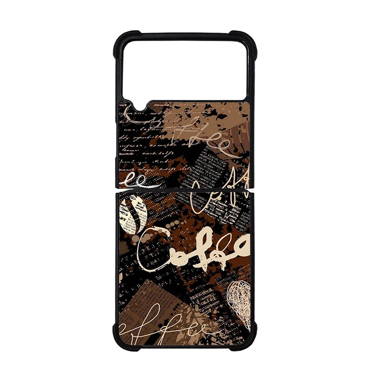 کاور قاب گارد هوم طرح قهوه مناسب برای گوشی موبایل سامسونگ galaxy z flip 4