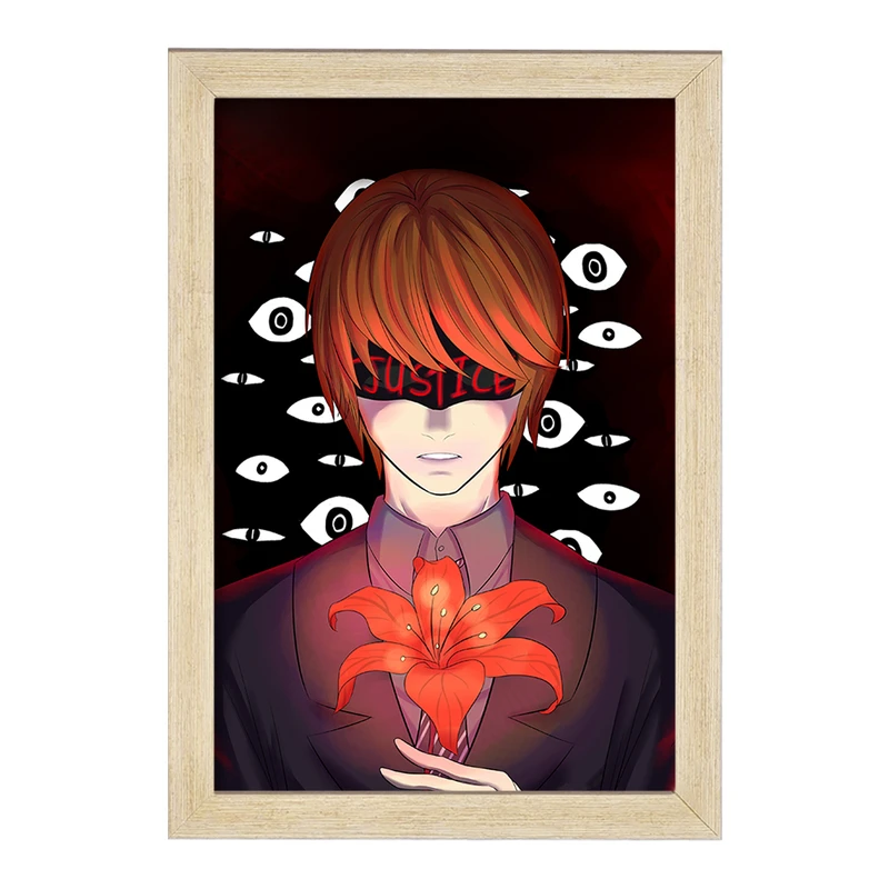 تابلو خندالو مدل لایت یاگامی انیمه دفترچه مرگ Death Note  کد 11328