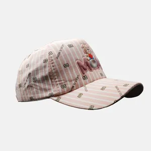 کلاه کپ بچگانه طرح MOM رنگ صورتی