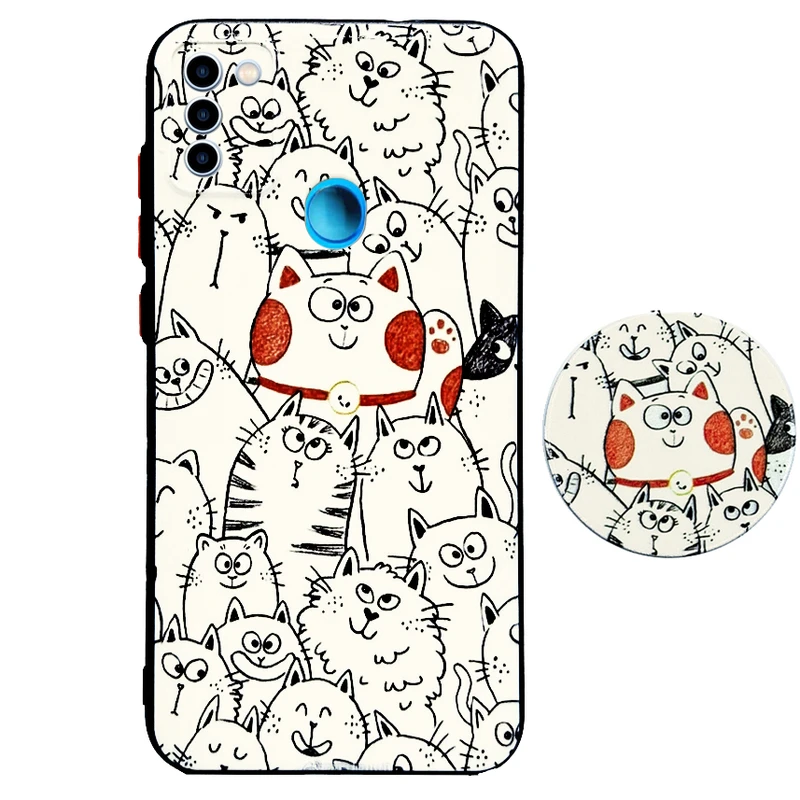 کاور مدل OSCATS uv مناسب برای گوشی موبایل سامسونگ Galaxy A11 به همراه پاپ سوکت