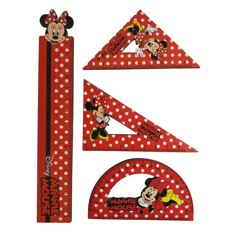 ست خط کش طرح مینی موس مجموعه 4 عددی