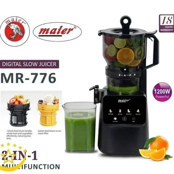 عکس شماره 2 : عصاره گیر و بستنی ساز 1200 وات مایر مدل mr776