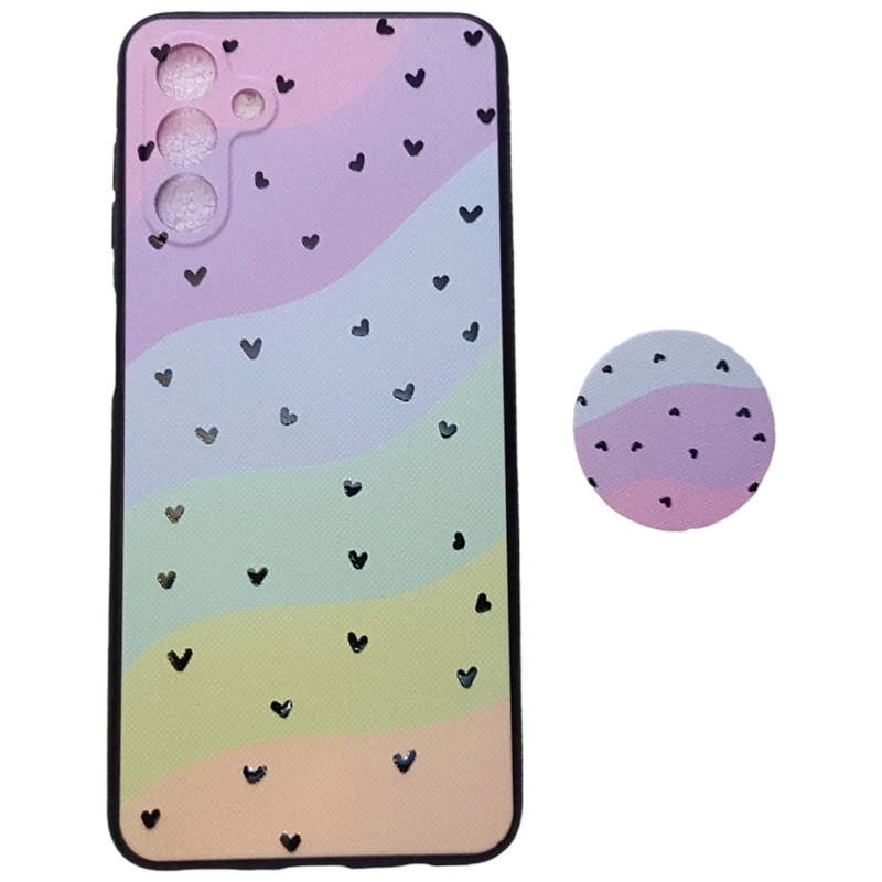  کاور مدل قلبی کد SAM-01321 مناسب برای گوشی موبایل سامسونگ Galaxy A13 5G به همراه پایه نگهدارنده