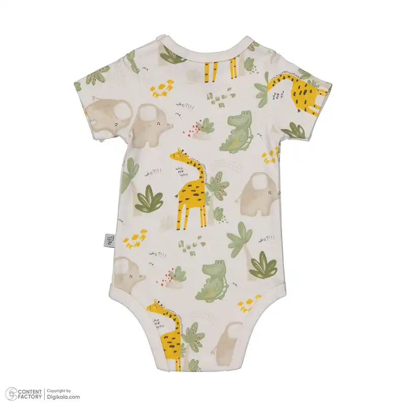 ست 3 تکه لباس نوزادی ایندیگو مدل 5008 رنگ استخوانی