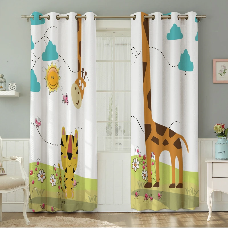 پرده نیروانا طرح کودک  مدل هازان کد 8263 سایز 140×280 سانتی متر