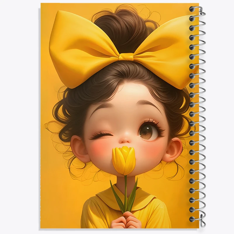 دفتر نقاشی 50 برگ خندالو طرح دخترانه کیوت کد N4750