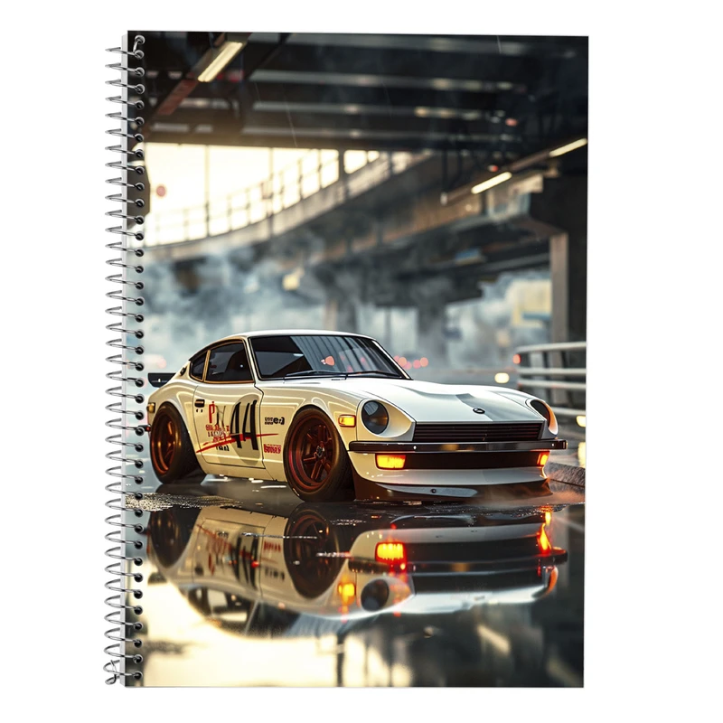 دفتر زبان 50 برگ مدوپد مدل دو خط طرح need for speed کد DF13605