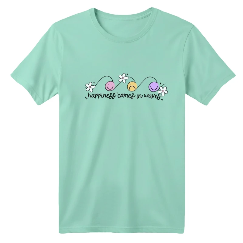 تی شرت آستین کوتاه بچگانه مدل موج شادی