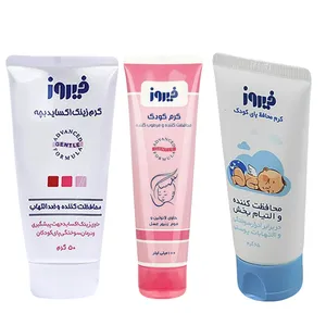 کرم محافظ پای کودک فیروز مدل B1 وزن 65 گرم و کرم محافظت کننده و مرطوب کننده کودک فیروز مدل A1  حجم 100 میلی لیتر و کرم زینک اکساید بچه فیروز مدل C1 وزن 50 گرم مجموعه 3 عددی