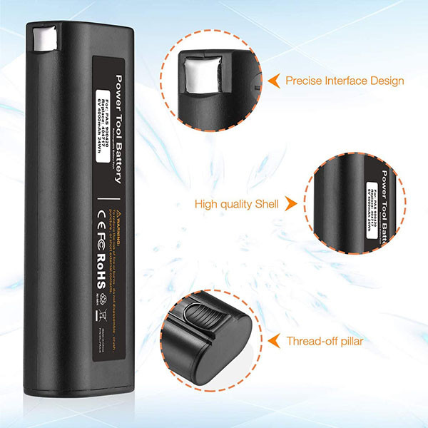 باتری دریل شارژی مدل powerextra کد 6V 3600mAh بسته 2 عددی