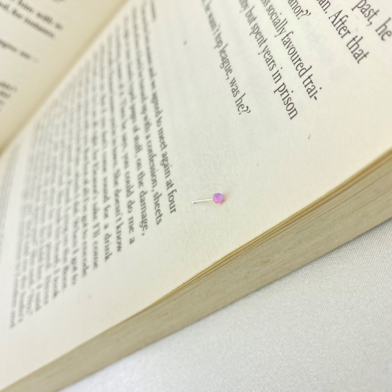 پیرسینگ نقره زنانه مدل اوپال کد P4185 پیرسینگ نقره زنانه مدل اوپال کد P4185