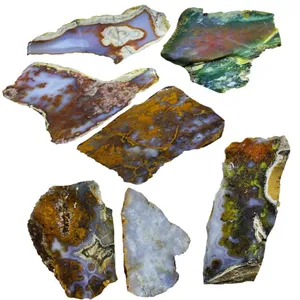 سنگ راف عقیق شجر مدل G8  مجموعه 7 عددی