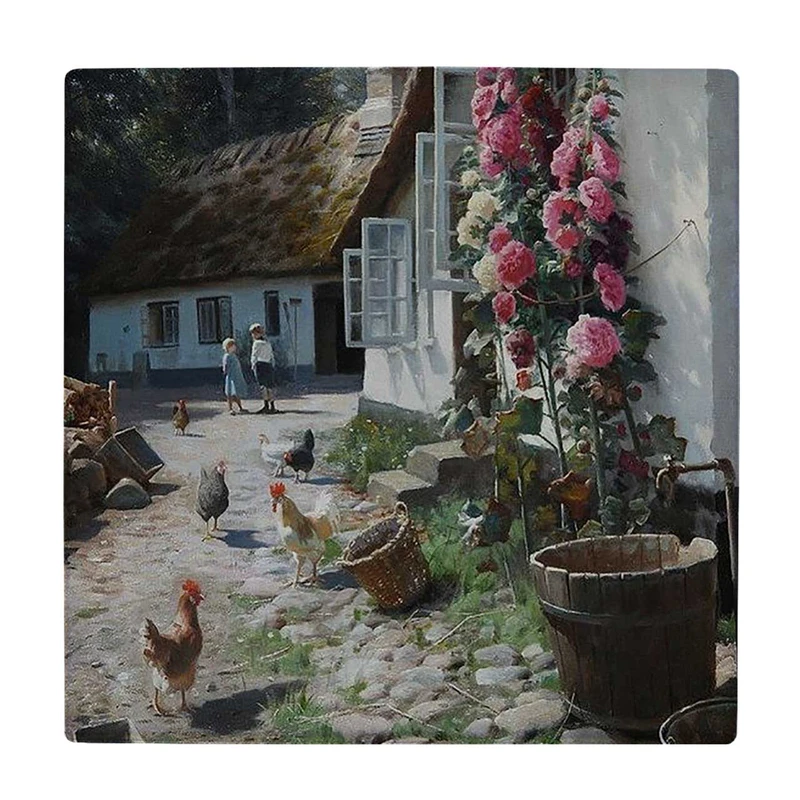  زیر لیوانی  طرح منظره روستایی کد    5928004_4705