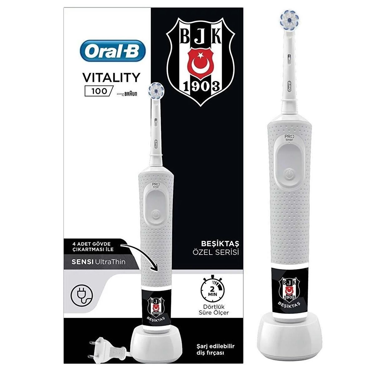 مسواک برقی اورال-بی مدل Vitality 100 Sensi UltraThin Besiktas