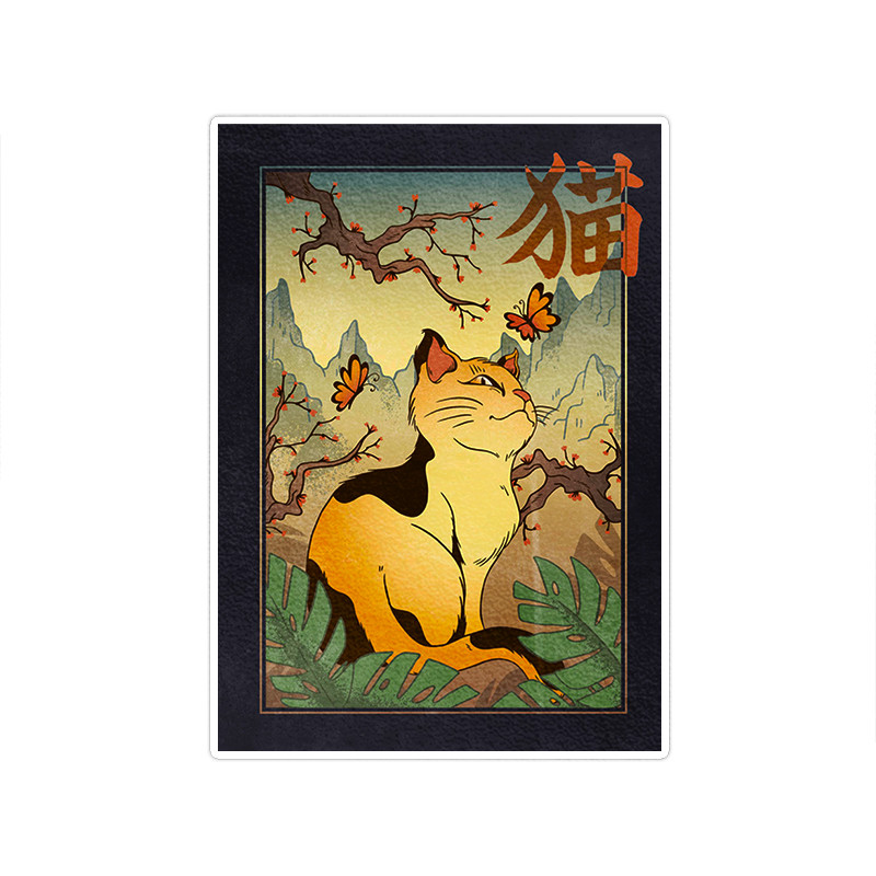 استیکر تزئینی موبایل و تبلت ماسا دیزاین مدل stkv0217 طرح گربه