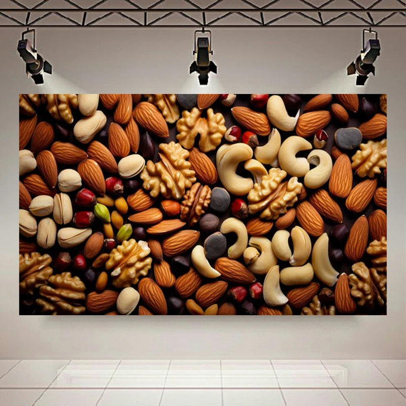 تابلو بوم طرح آجیل مدل بادام و گردو کد AR303203