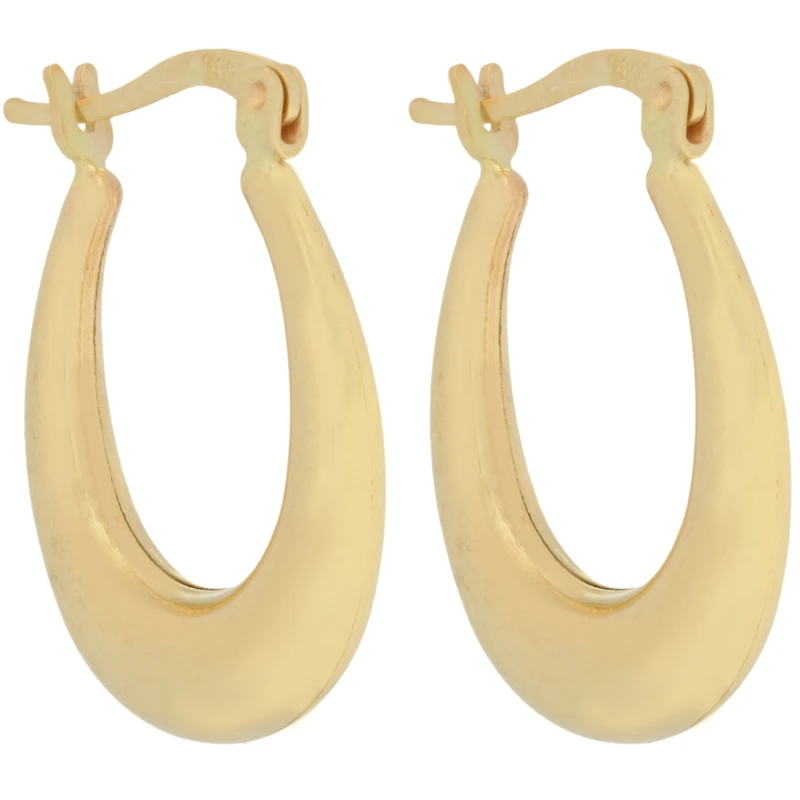 گوشواره طلا 18 عیار زنانه طلای مستجابی مدل آینه ای کد 414