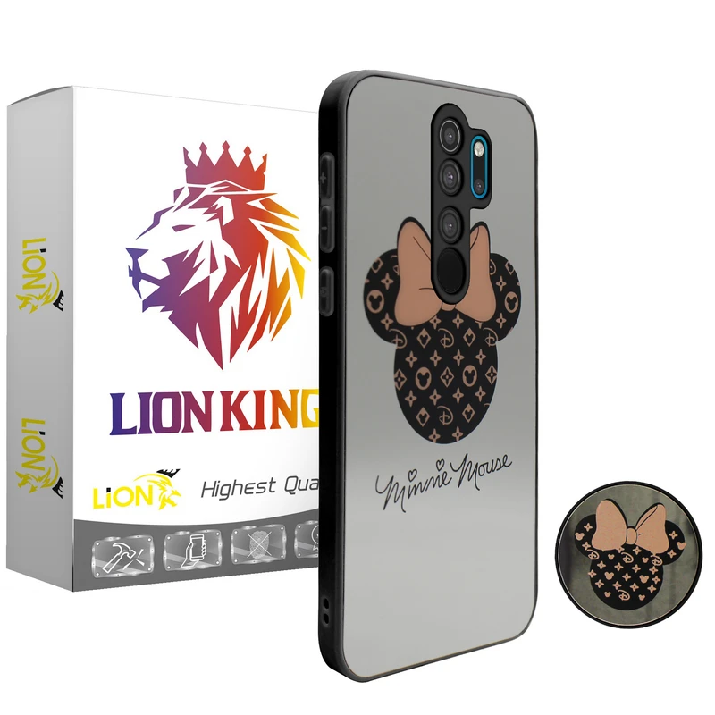 کاور لاین کینگ مدل Ayenehmiki مناسب برای گوشی موبایل شیائومی Redmi Note 8 Pro به همراه پایه نگهدارنده