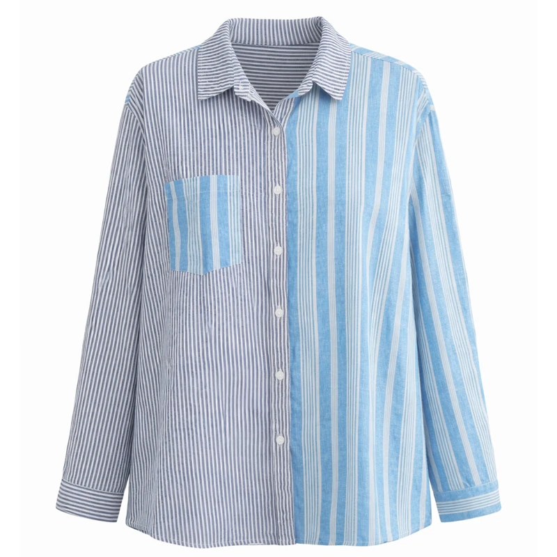 شومیز آستین بلند یقه برگردان زنانه مدل 1059