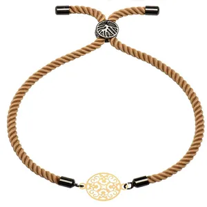 دستبند طلا 18 عیار زنانه الن نار مدل طرح اسليمي ELN100528