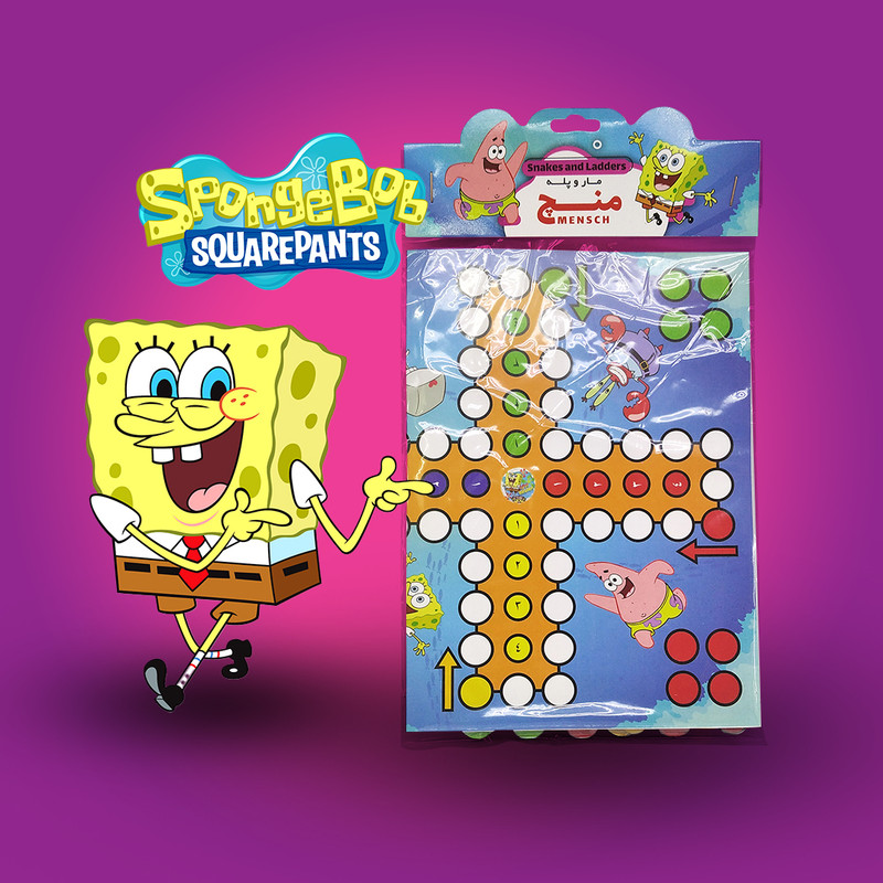 بازی فکری طرح باب اسفنجی مدل منچ و ماروپله