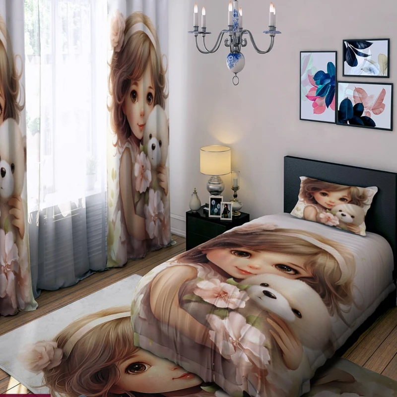 سرویس خواب مدل دخترانه کد 0011 چهار تکه