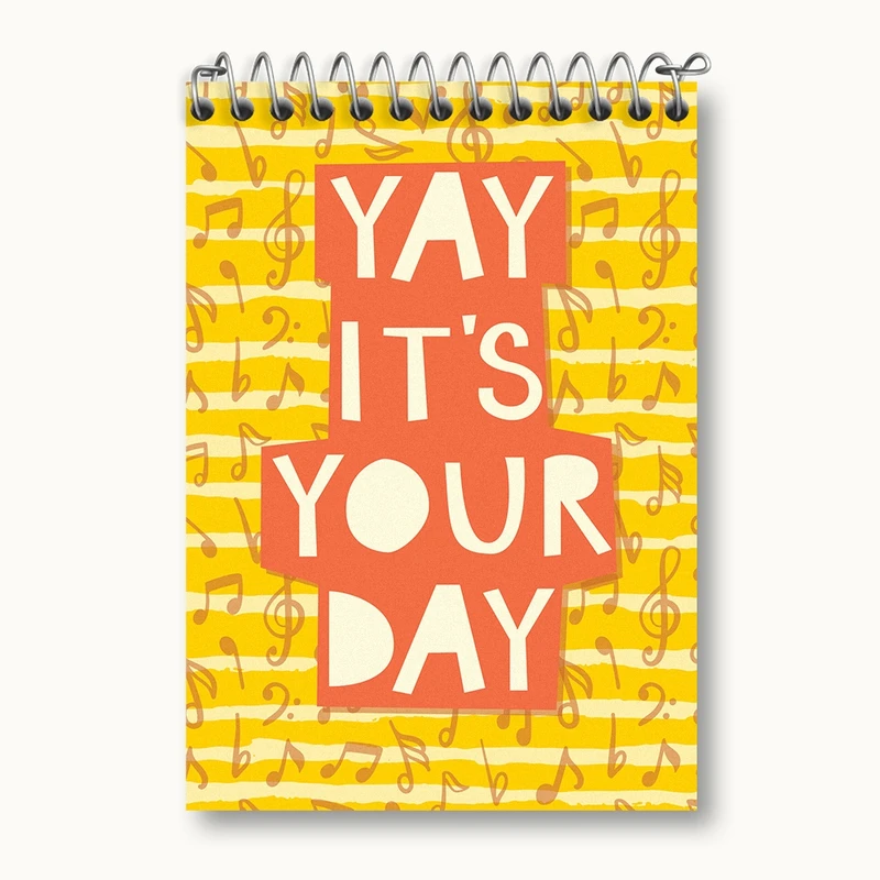 دفتر یادداشت 50 برگ خندالو مدل Yay It's Your Day کد N498
