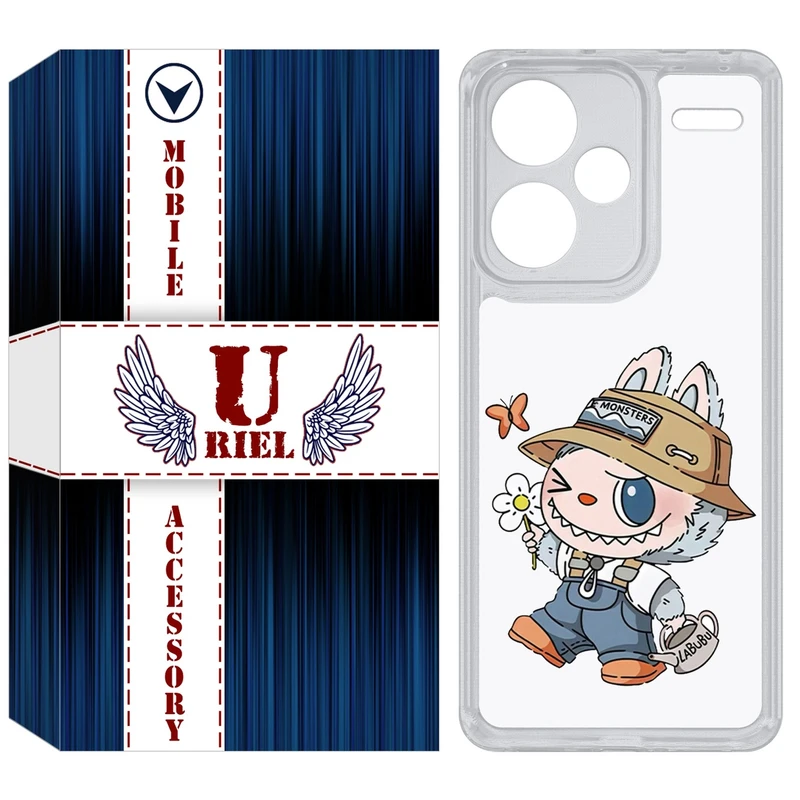 کاور یوریل مدل Clear کد 111 طرح لبوبو Labubu مناسب برای گوشی موبایل شیائومی Redmi Note 13 Pro Plus