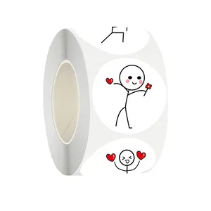 برچسب طرح آدمک عاشق بسته 500 عددی