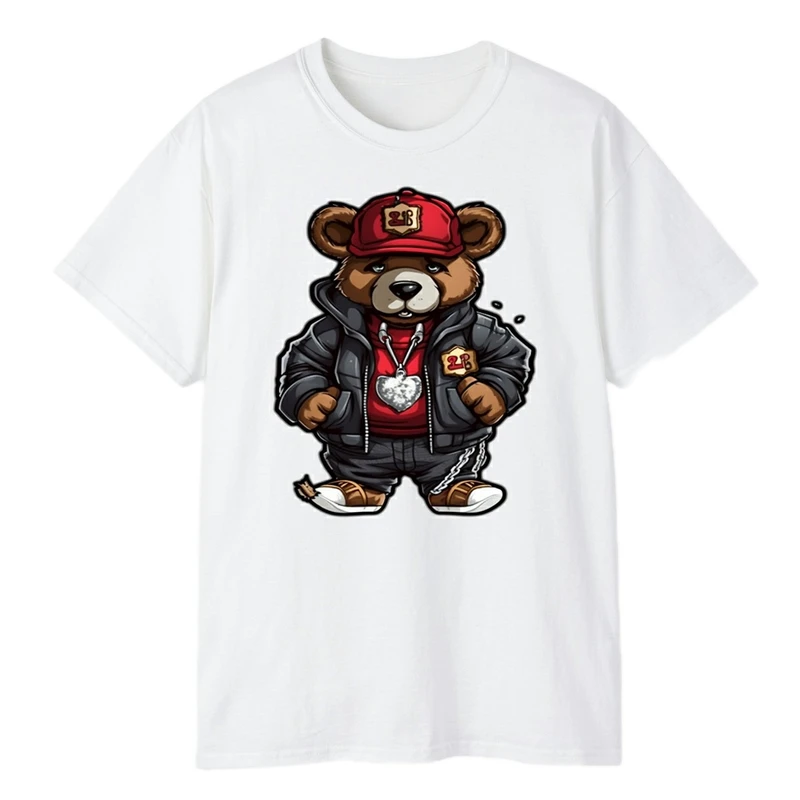 تی شرت آستین کوتاه مردانه مدل خرس خفن کد 044