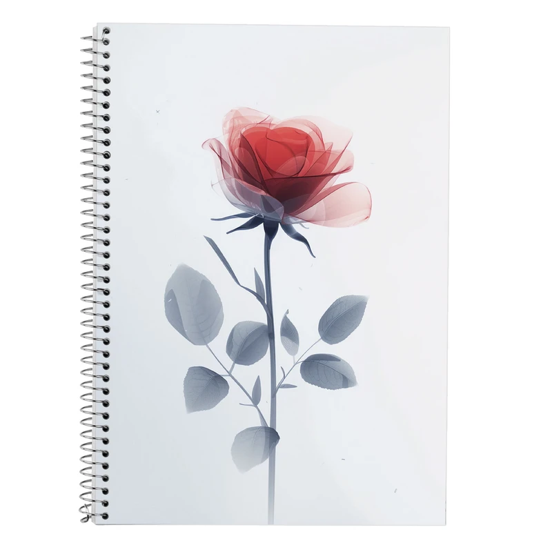 دفتر زبان 50 برگ مدوپد مدل سه خط طرح گل کد DF13798