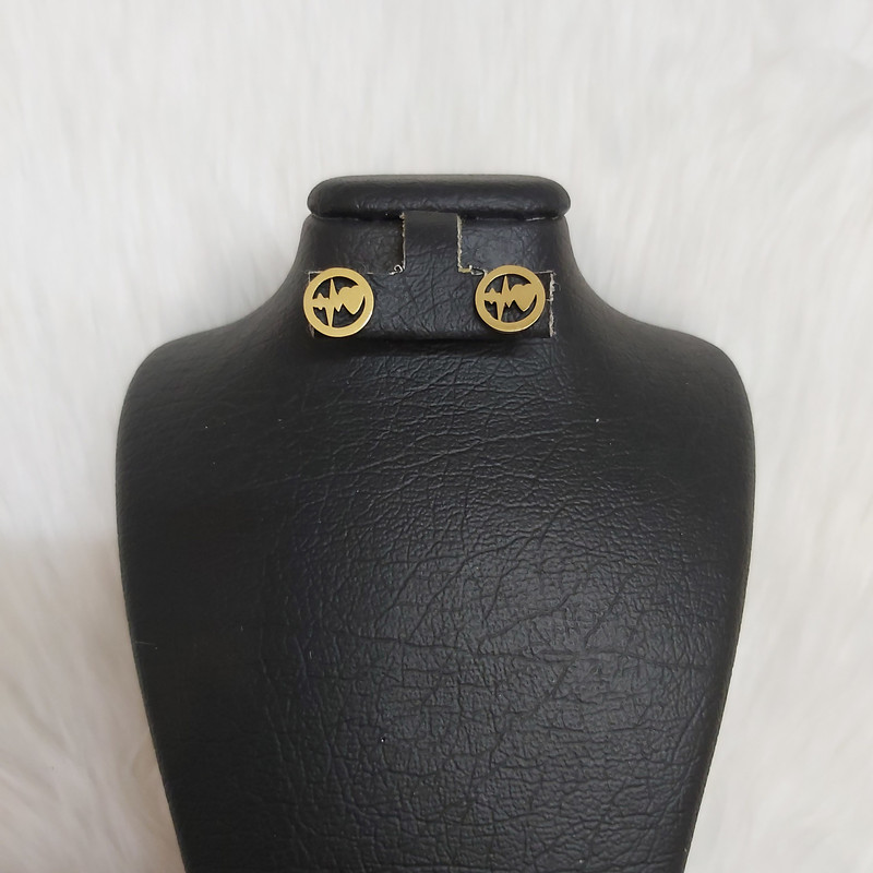 گوشواره زنانه مدل میخی طرح ضربان قلب کد beat112