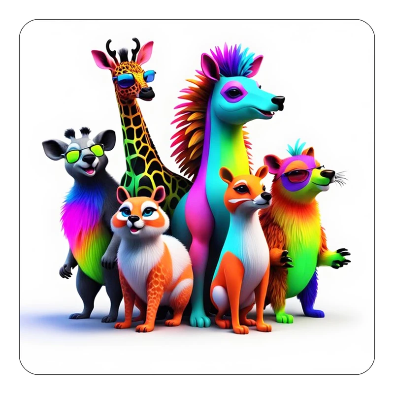 مگنت کاکتی طرح حیوانات رنگی مدل mp25212