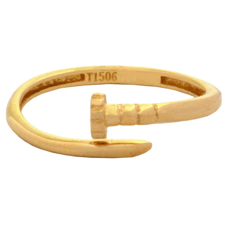 انگشتر طلا 18 عیار زنانه طلای مستجابی مدل میخی کد T1506 سایز 53